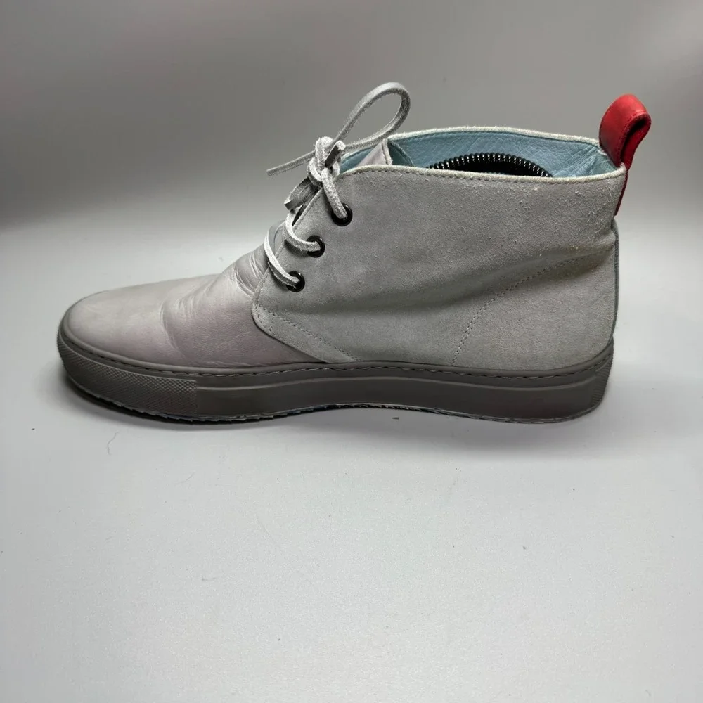 Del Toro Chukka‎ Suede Boots Mens Size 9 Gray Leather Made in Italy
